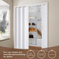 NeatiEase Accordion Door 60x80 72x80 Portable Interior PVC Folding Door, Bifold Closet Doors with Latch, Handle, Mounting Hardware