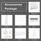 NeatiEase Accordion Door 60x80 72x80 Portable Interior PVC Folding Door, Bifold Closet Doors with Latch, Handle, Mounting Hardware