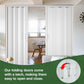 NeatiEase Accordion Door 60x80 72x80 Portable Interior PVC Folding Door, Bifold Closet Doors with Latch, Handle, Mounting Hardware
