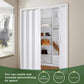 NeatiEase Accordion Door 60x80 72x80 Portable Interior PVC Folding Door, Bifold Closet Doors with Latch, Handle, Mounting Hardware