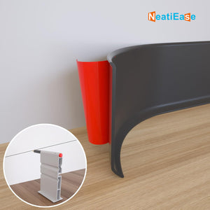 NeatiEase (Black) Flexible Baseboard Molding Trim, Self-Adhesive Vinyl Wall Base Cove Base, Peel and Stick Rubber Wall Base Moulding Trim for Easy Installation