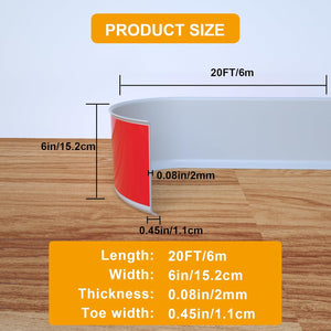 NeatiEase (Gray) Flexible Baseboard Molding Trim, Self-Adhesive Vinyl Wall Base Cove Base, Peel and Stick Rubber Wall Base Moulding Trim for Easy Installation