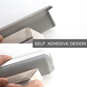NeatiEase (Gray) Self Adhesive Baseboard Corner Blocks, 4inch(Width)3 Inside + 3 Outside Corners-Connector Between The Wall Base Cove Base Rubber Moulding Trim