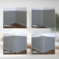 NeatiEase (Gray) Self Adhesive Baseboard Corner Blocks, 4inch(Width)3 Inside + 3 Outside Corners-Connector Between The Wall Base Cove Base Rubber Moulding Trim