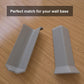 NeatiEase (Gray) Self Adhesive Baseboard Corner Blocks, 4inch(Width)3 Inside + 3 Outside Corners-Connector Between The Wall Base Cove Base Rubber Moulding Trim