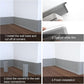 NeatiEase (Gray) Self Adhesive Baseboard Corner Blocks, 4inch(Width)3 Inside + 3 Outside Corners-Connector Between The Wall Base Cove Base Rubber Moulding Trim
