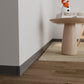 NeatiEase (Gray) Self Adhesive Baseboard Corner Blocks, 4inch(Width)3 Inside + 3 Outside Corners-Connector Between The Wall Base Cove Base Rubber Moulding Trim