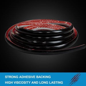 NeatiEase Flexible Quarter Round Molding 16 Feet Self Adhesive, Waterproof Molding Trim for Wall Edge, Cabinet Edge, Ceilings Edge, Countertops(Black)