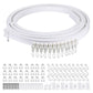 NeatiEase Flexible Bendable Ceiling Curtain Track with Hooks with Clips