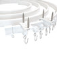 NeatiEase Flexible Bendable Ceiling Curtain Track with Hooks with Clips