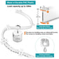 NeatiEase Flexible Bendable Ceiling Curtain Track with Hooks with Clips