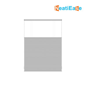 NeatiEase Cordless Top Down Bottom Up Cellular Shades in Blackout/Light Filtering