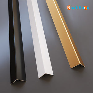 NeatiEase Aluminum Corner Guards 4FT(2pcs), Peel and Stick Metal Corner Protector Molding Trim for Wall Door Frame Cabinet Protection
