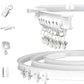 NeatiEase Flexible Bendable Ceiling Curtain Track with Hooks with Clips
