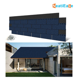 NeatiEase Roofing Shingles 3-Tab, 8 Pack Asphalt Shingles Roof Tiles for Storage Shed, Architectural, Residential, Garage Roof