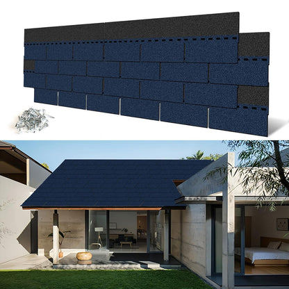 NeatiEase Roofing Shingles 3-Tab, 8 Pack Asphalt Shingles Roof Tiles for Storage Shed, Architectural, Residential, Garage Roof
