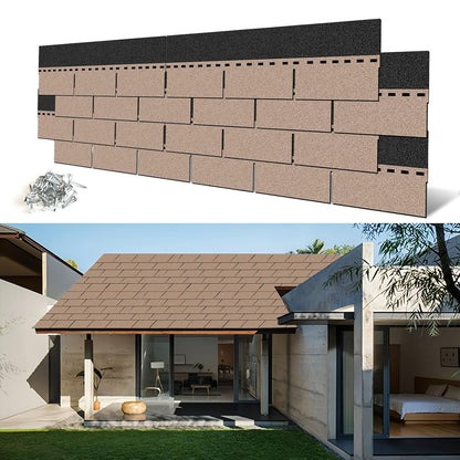 NeatiEase Roofing Shingles 3-Tab, 8 Pack Asphalt Shingles Roof Tiles for Storage Shed, Architectural, Residential, Garage Roof