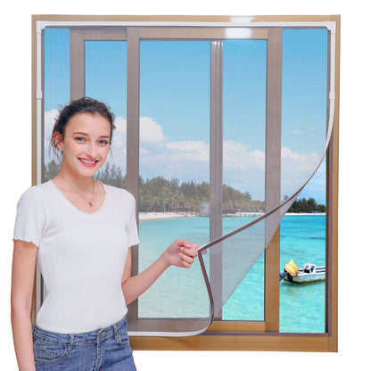NeatiEase Grooved Style DIY Magnetic Window Screen