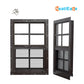 NeatiEase 2 Pack Brown Shed Windows Flush Mount Window with Tempered Glass and Fiberglass Screen for Shed, Chicken Coop, Playhouse, Household, Garage