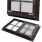 NeatiEase 2 Pack Brown Shed Windows Flush Mount Window with Tempered Glass and Fiberglass Screen for Shed, Chicken Coop, Playhouse, Household, Garage