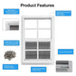 NeatiEase Upgraded (White) Shed Windows 2 Pack, Windows with Tempered Glass and Stainless Steel Screen for Shed, Chicken Coop, Playhouse, Household, Garage