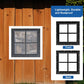NeatiEase 2 Pack (Black) Shed Windows Transom Window Fixed Design with Tempered Glass for Playhouses, Sheds, Garage and Chicken Coops（副本）