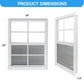 NeatiEase 2 Pack White Shed Windows Flush Mount Window with Tempered Glass and Fiberglass Screen for Shed, Chicken Coop, Playhouse, Household, Garage