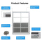 NeatiEase 2 Pack White Shed Windows Flush Mount Window with Tempered Glass and Fiberglass Screen for Shed, Chicken Coop, Playhouse, Household, Garage
