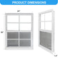 NeatiEase 2 Pack White Shed Windows Flush Mount Window with Tempered Glass and Fiberglass Screen for Shed, Chicken Coop, Playhouse, Household, Garage