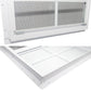 NeatiEase 2 Pack White Shed Windows Flush Mount Window with Tempered Glass and Fiberglass Screen for Shed, Chicken Coop, Playhouse, Household, Garage