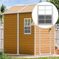 NeatiEase 2 Pack White Shed Windows Flush Mount Window with Tempered Glass and Fiberglass Screen for Shed, Chicken Coop, Playhouse, Household, Garage