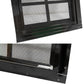 NeatiEase 2 Pack Black Shed Windows Flush Mount Window with Tempered Glass and Fiberglass Screen for Shed, Chicken Coop, Playhouse, Household, Garage