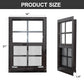 NeatiEase 2 Pack Brown Shed Windows Flush Mount Window with Tempered Glass and Fiberglass Screen for Shed, Chicken Coop, Playhouse, Household, Garage