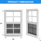 NeatiEase Upgraded (White) Shed Windows 2 Pack, Windows with Tempered Glass and Stainless Steel Screen for Shed, Chicken Coop, Playhouse, Household, Garage