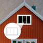 NeatiEase 2 Pack (White) Shed Windows Transom Window Fixed Design with Tempered Glass for Playhouses, Sheds, Garage and Chicken Coops