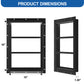 NeatiEase 2 Pack (Black) Shed Windows Transom Window Fixed Design with Tempered Glass for Playhouses, Sheds, Garage and Chicken Coops（副本）