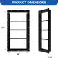 NeatiEase 2 Pack (Black) Shed Windows Transom Window Fixed Design with Tempered Glass for Playhouses, Sheds, Garage and Chicken Coops