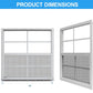 NeatiEase Upgraded (White) Shed Windows 2 Pack, Windows with Tempered Glass and Stainless Steel Screen for Shed, Chicken Coop, Playhouse, Household, Garage