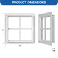 NeatiEase 2 Pack (White) Shed Windows Transom Window Fixed Design with Tempered Glass for Playhouses, Sheds, Garage and Chicken Coops
