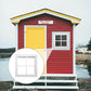 NeatiEase 2 Pack (White) Shed Windows Transom Window Fixed Design with Tempered Glass for Playhouses, Sheds, Garage and Chicken Coops