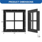 NeatiEase 2 Pack (Black) Shed Windows Transom Window Fixed Design with Tempered Glass for Playhouses, Sheds, Garage and Chicken Coops（副本）