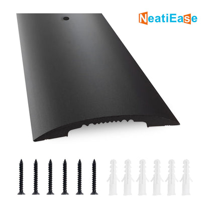 NeatiEase (Black) Heavy Duty Door Thresholds for Exterior Doors Interior Doors, 36 Inch Aluminum Thresholds for Doorways, Metal Threshold Transition Strip 4" Wide 1/2" High