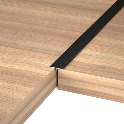 NeatiEase T Molding Transition Strip 3pcs, Aluminum Laminate Floor Divider, Threshold for Floor Gaps 4ft Length 0.8/1.6inch Width