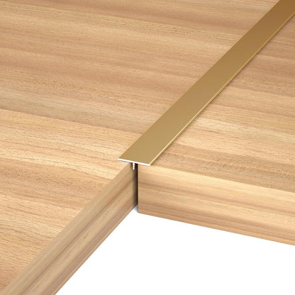 NeatiEase T Molding Transition Strip 3pcs, Aluminum Laminate Floor Divider, Threshold for Floor Gaps 4ft Length 0.8/1.6inch Width