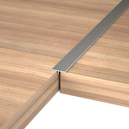 NeatiEase T Molding Transition Strip 3pcs, Aluminum Laminate Floor Divider, Threshold for Floor Gaps 4ft Length 0.8/1.6inch Width