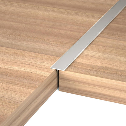 NeatiEase T Molding Transition Strip 3pcs, Aluminum Laminate Floor Divider, Threshold for Floor Gaps 4ft Length 0.8/1.6inch Width