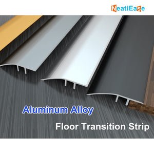NeatiEase Aluminum Floor Transition Threshold Strip 1.7in, Door/Carpet/Tile/Threshold Reducer, Doorway Edge Trim for Laminate Floor Mat Carpet and Vinyl Tile 3ft Length