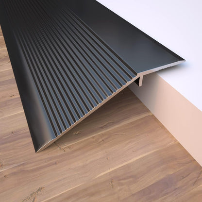 NeatiEase Threshold Ramps 4in for Doorways, Metal Floor Transition Strip Replacement, Aluminum Floor Reducer Molding for Carpet/Entry Door/Tile/Threshold/Wheelchair