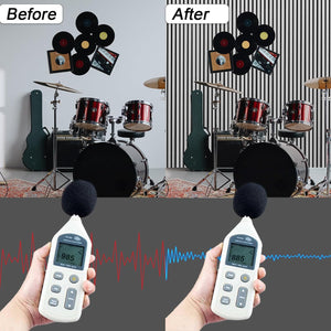 NeatiEase (Gray) 3D Wood Wall Panel, 9 Feet Acoustic Slat Wall Panels for Interior Wall Decor and Noise Reduction, Decorative Slat Wall Paneling