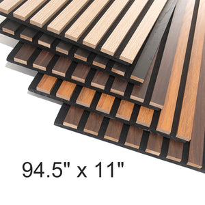 NeatiEase Wood Panels for Wall, 4-Piece 94.5" x 11" Soundproof Wood Slat Wall Panel for Interior Wall Decor Noise Cancelling, Wood Acoustic Wall Panels, Sound Absorbing Panel Multiple Colors